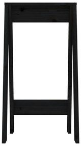 Bancos 2 pcs 40x40x75 cm pinho maciço preto