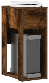 vidaXL Suporte torre computador com gaveta 30x44x74 cm carvalho fumado