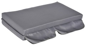 Conjunto de 2 Almofadas para Baloiço Almofada de Assento e Encosto de 3 Lugares 162x47x7 cm  Cinza