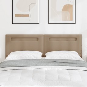 Cabeceira vidaXL Design Simples Cappuccino 140 cm em Couro Sintético
