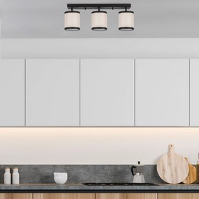 Candeeiro de Teto Way – Preto e Branco – 66 x 20 x 21 cm