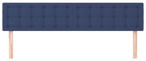 Cabeceira de cama 2 pcs tecido 100x5x78/88 cm azul