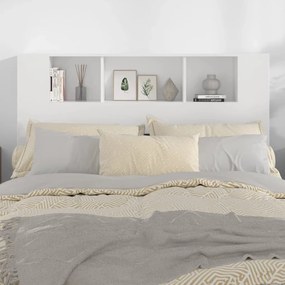 Armário de cabeceira 140x18,5x104,5 cm branco