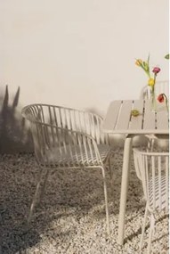 Cadeira De Jardim Com Apoios De Braços Em Aço E Polipropileno Aradina Moka Brown - Sklum