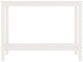 Mesa consola 110x40x80 cm pinho maciço branco