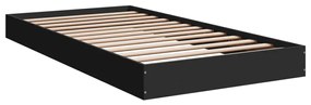 Estrutura de cama 100x200 cm derivados de madeira preto