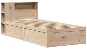 Cama sem colchão 75x190 cm madeira de pinho maciça