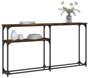Mesa consola 145x22,5x75cm derivados de madeira carvalho fumado
