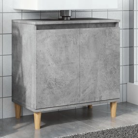 vidaXL Móvel p/ lavatório 58x33x60 cm derivados madeira cinza cimento