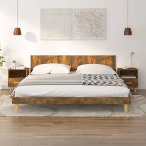 vidaXL Mesas de cabeceira 2 pcs 40x35x47 cm cor carvalho fumado