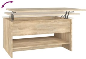 Mesa de centro 80x50x40 cm derivados madeira carvalho sonoma