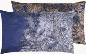 Capa de almofada reversível em jacquard Blue Hour