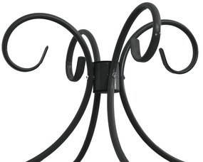 Estrutura de cama com dossel 120x200 cm metal preto
