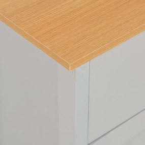 Aparador 112x35x81 cm cinzento