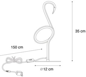 Candeeiro de Mesa de Design Preto c/ LED Integrado - Ingo