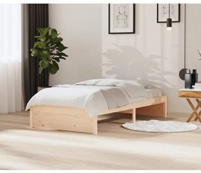 vidaXL Estrutura de cama 100x200 cm madeira maciça