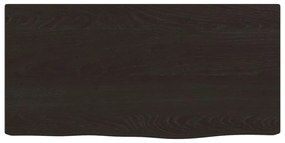 Prateleira de parede 40x20x6cm carvalho tratado castanho-escuro