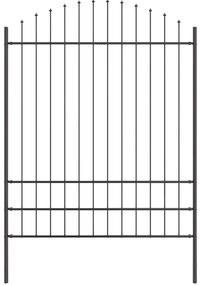 Cerca de Jardim com Topo Arqueado Cinza, 10,2x2 m, em Aço.