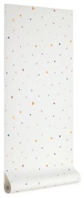 Kave Home - Papel de parede Miris estampado bolinhas triângulos multicolor 10 x 0,53 m FSC MIX Credit