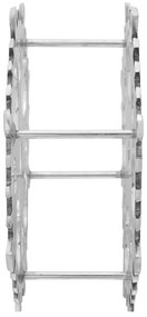 Suporte para Vinho Prateado 15.4x5.5x15.4 polegadas Alumínio