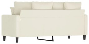 Sofá de 2 lugares veludo 140 cm cor creme