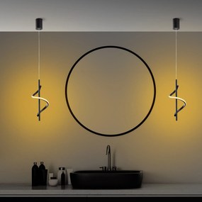 Candeeiro de Teto Likma – Preto – 16x50-100x16 cm