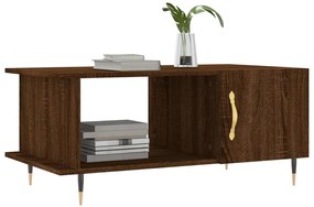 Mesa centro 90x50x40 cm derivados de madeira carvalho castanho