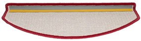 Tapetes de escadas 10 pcs 65x24x4 cm bordô