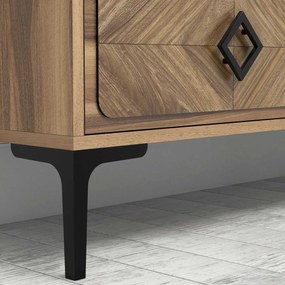Conjunto de Mobiliário de Sala Samba – Nogueira – TV 180x52x35 cm; Pra
