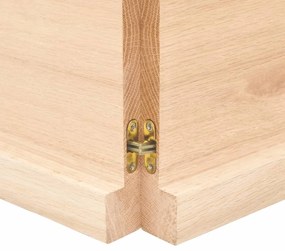 Tampo de mesa 140x60x(2-4) cm carvalho maciço não tratado