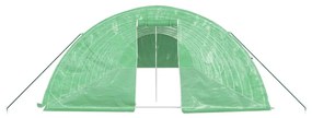 Estufa com estrutura de aço 70 m² 14x5x2,3 m verde