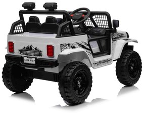 Jipe elétrico para Crianças 12V OFF ROAD 4x4 SPORT Rodas de EVA, Assento de couro Branco