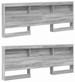 Cama estante Cinza Sonoma 180x200 cm Madeira engenheirada