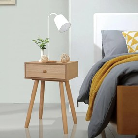 vidaXL Mesas de cabeceira 2 pcs pinho maciço 40x30x61 cm castanho