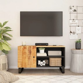 vidaXL Móvel de TV 80x33x46 cm mangueira maciça/derivados madeira