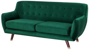 Sofá de 3 lugares em veludo verde esmeralda BODO Beliani