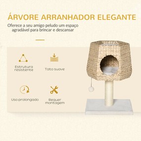 PawHut Árvore Arranhador para Gatos Pequena Altura 66cm Torre de Escal