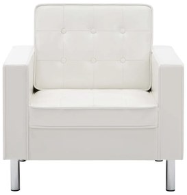 Poltrona em couro artificial branco