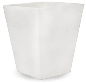 Vaso de flores colorido quadrado Polietileno CASA, JARDIM, RESTAURANTE, BAR  CALENDULA 50 RUSTIC (52x52x63 cm) - Branco