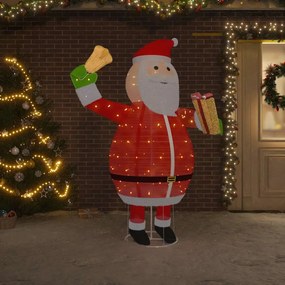 vidaXL Pai Natal decorativo com luzes LED tecido de luxo 180 cm
