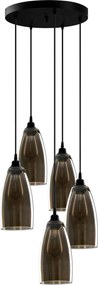 Candeeiro de Teto Smoked – Fumê – 47 x 47 cm