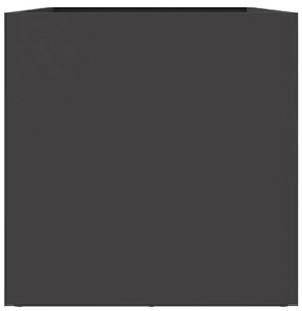 Vaso/floreira 62x30x29 cm aço preto