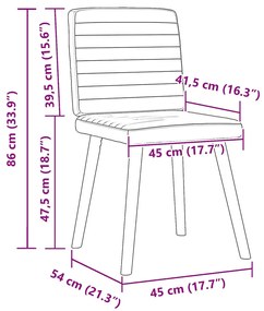 Cadeiras de jantar 2 pcs tecido cinzento-escuro