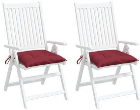 Almofadões de cadeira 2 pcs tecido oxford vermelho tinto