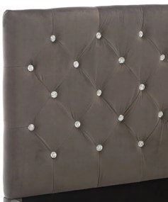 Estrutura de cama 100x200 cm veludo cinzento
