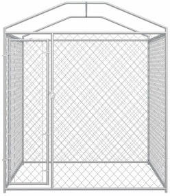 Canil de exterior com toldo 193x193x225 cm