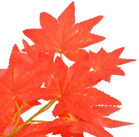 Planta bordo artificial com vaso vermelho 120 cm