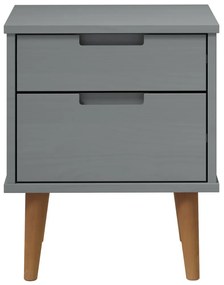 Mesa de cabeceira MOLDE 40x35x48 cm pinho maciço cinza