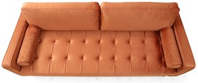 Sofá de 3 Lugares Rome – Laranja – 215x90x70 cm