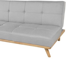 Sofá-cama de 3 lugares em tecido cinzento claro FROYA Beliani